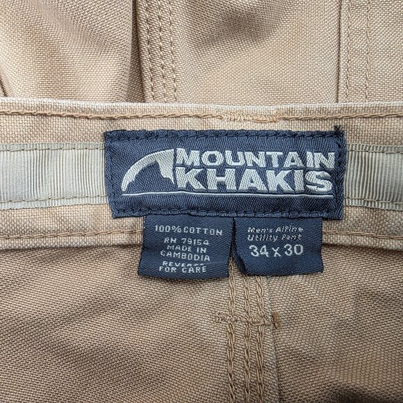Mountain Khakis Alpine Utility Pants Mens Double Knee Canvas Cargo Pocket 32 x30 - Picture 5 of 7